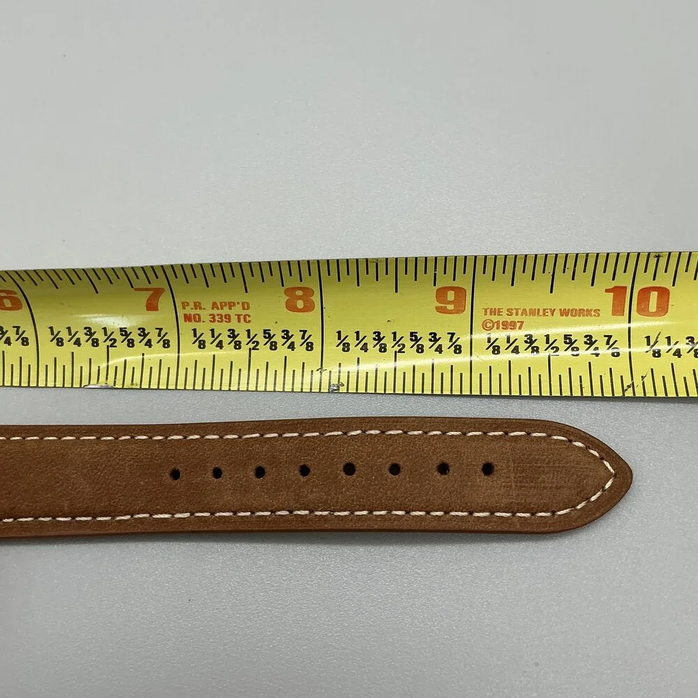 Daniel Wellington Mens Watch 41mm White Dial Brown Leather Classic New Battery